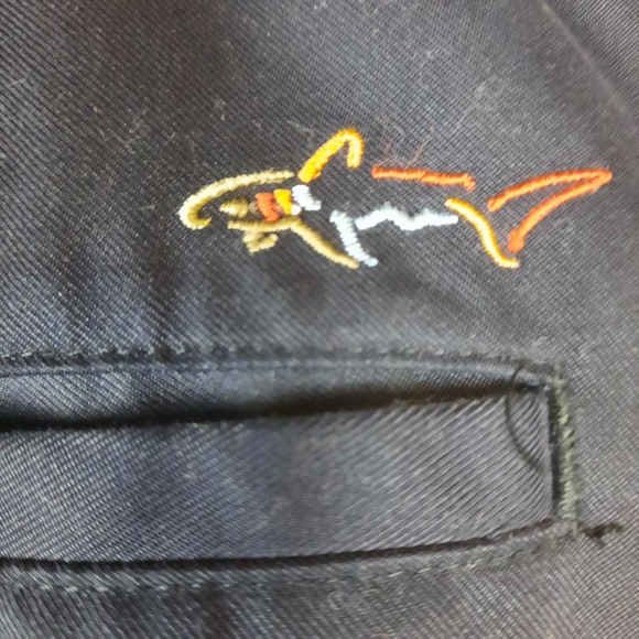 GREG NORMAN TASSO ELBA MENS GOLF CHINO SHORTS 36 BLACK FLAT FRONT POCKETS - Picture 3 of 5